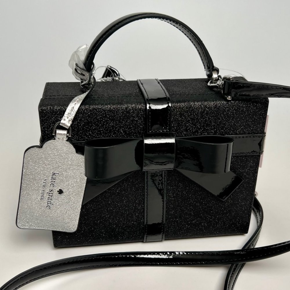 KATE SPADE WRAPPING PARTY GIFT BOX CROSSBODY PURSE GLITTER BRAND NEW WITH TAGS